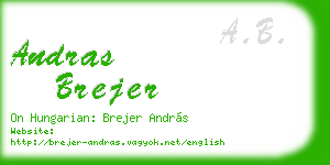 andras brejer business card
